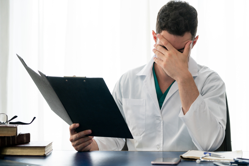 doctor working in hospital office